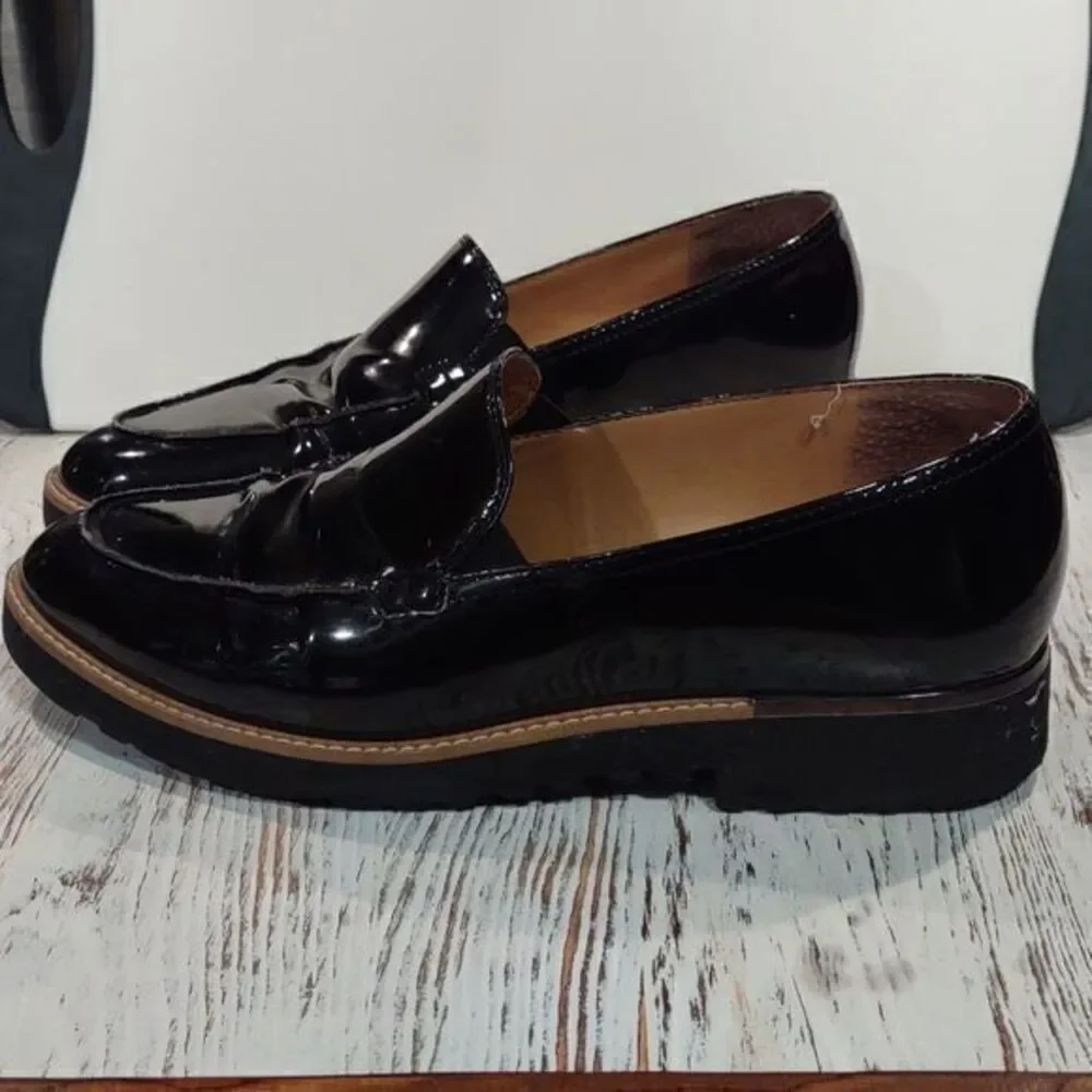 Franco Sarto Cypress Womens Black Patent Leather‎ Shoes Sz 8.5M